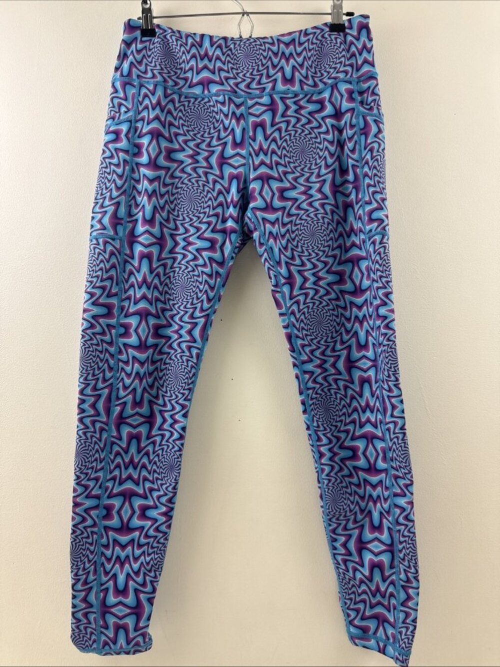 Constantly Varied Gear Leggings Mind Games Purple And Blue Optical Illusion XL